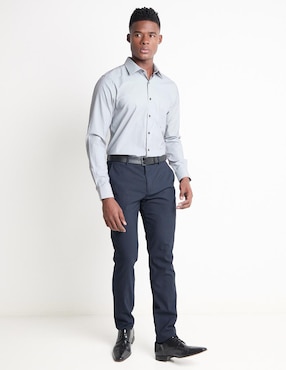 Camisa de vestir Contempo manga larga para hombre
