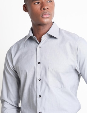 Camisa de vestir Contempo manga larga para hombre