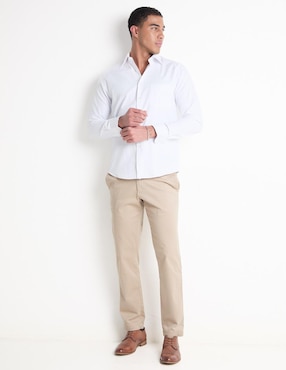 Camisa de vestir Contempo manga larga para hombre