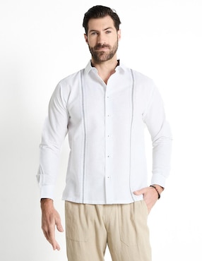 Camisa Casual Gianfranco Dunna Manga Largo Para Hombre