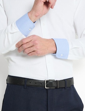 Camisa de vestir Parllieni de algodón manga larga para hombre