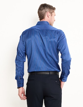Camisa de vestir Parllieni de algodón manga larga para hombre
