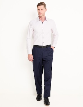 Camisa formal Parllieni de algodón manga larga para hombre