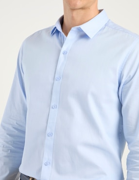 Camisa de vestir Contempo manga larga para hombre
