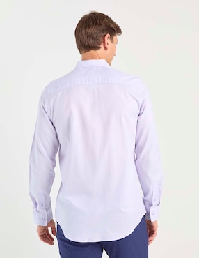 Camisa de vestir Contempo de algodón manga larga para hombre