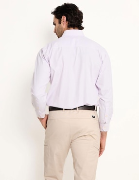 Camisa business casual Pierre Cardin de algodón manga larga para hombre