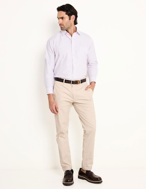 Camisa business casual Pierre Cardin de algodón manga larga para hombre