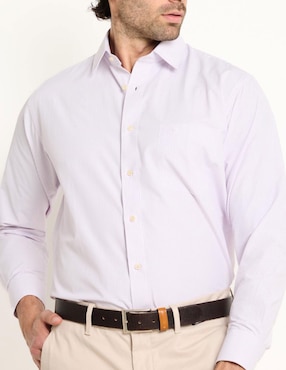 Camisa business casual Pierre Cardin de algodón manga larga para hombre