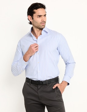 Camisa business casual Pierre Cardin manga larga para hombre