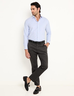 Camisa business casual Pierre Cardin manga larga para hombre