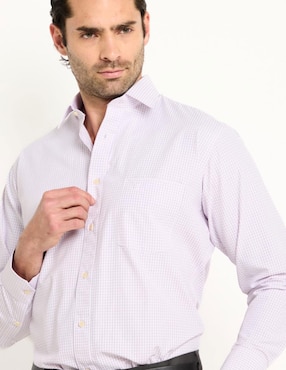 Camisa business casual Pierre Cardin de algodón manga larga para hombre