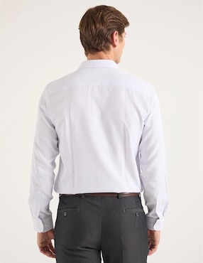 Camisa casual Contempo de algodón manga larga para hombre