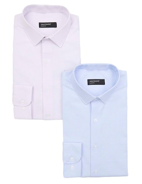 Set camisa casual Contempo de algodón manga larga para hombre
