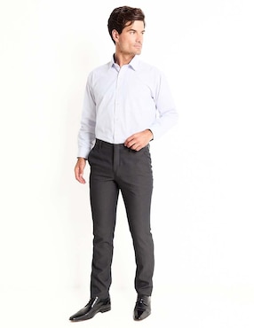 Camisa business casual Pierre Cardin de algodón manga larga para hombre