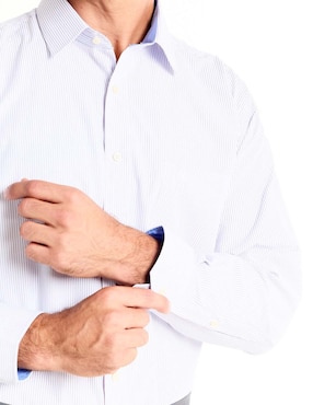 Camisa business casual Pierre Cardin de algodón manga larga para hombre