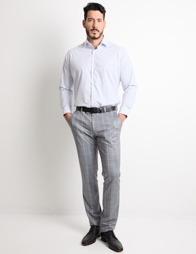 Camisa casual Pierre Cardin manga larga para hombre