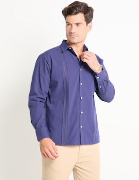Guayabera manga larga Gianfranco Dunna para hombre