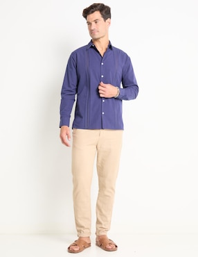 Guayabera manga larga Gianfranco Dunna para hombre