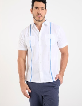 Camisa casual Gianfranco Dunna de algodón manga corta para hombre