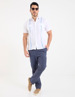 Camisa casual Gianfranco Dunna de algodón manga corta para hombre
