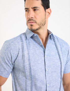 Camisa casual Gianfranco Dunna de algodón manga corta para hombre