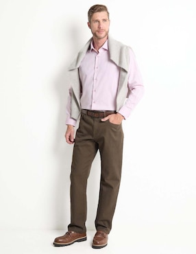 Camisa de vestir Pierre Cardin de algodon manga larga para hombre