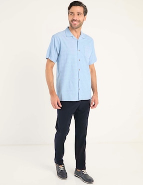 Camisa casual Gianfranco Dunna de algodón manga corta para hombre