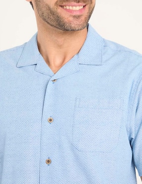 Camisa casual Gianfranco Dunna de algodón manga corta para hombre