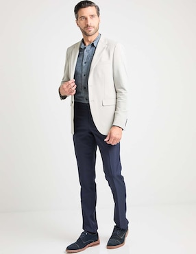 Pantalón business casual de vestir slim Gianfranco Dunna de algodón para hombre