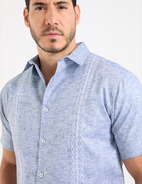 Camisa casual Gianfranco Dunna de algodón manga corta para hombre