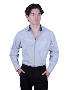 Camisa formal Parllieni manga larga para hombre