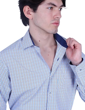 Camisa formal Parllieni manga larga para hombre
