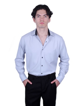 Camisa formal Parllieni manga larga para hombre