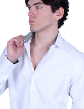 Camisa formal Parllieni manga larga para hombre