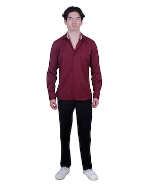 Camisa formal Parllieni manga larga para hombre