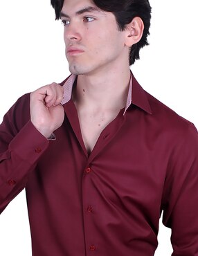 Camisa formal Parllieni manga larga para hombre