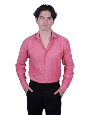 Camisa formal Parllieni manga larga para hombre
