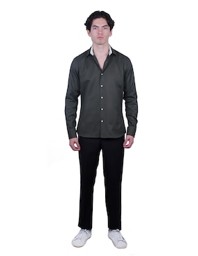 Camisa formal Parllieni manga larga para hombre