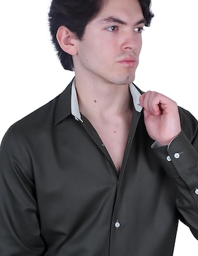Camisa formal Parllieni manga larga para hombre