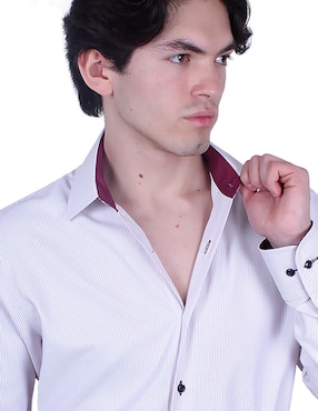 Camisa formal Parllieni manga larga para hombre
