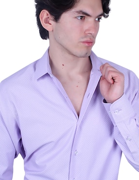 Camisa formal Parllieni manga larga para hombre