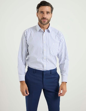Camisa de vestir Pierre Cardin manga larga para hombre