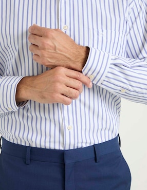 Camisa de vestir Pierre Cardin manga larga para hombre