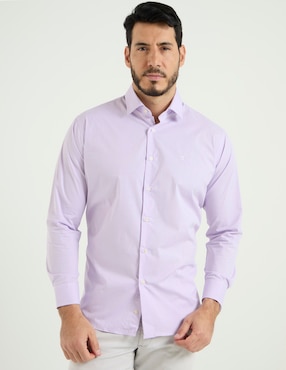 Camisa de vestir Pierre Cardin de algodón manga larga para hombre