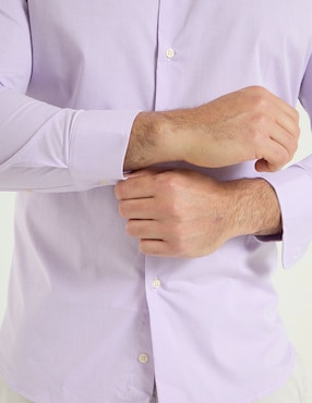 Camisa de vestir Pierre Cardin de algodón manga larga para hombre