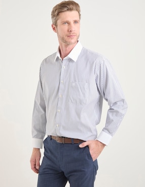 Camisa de vestir Pierre Cardin manga larga para hombre