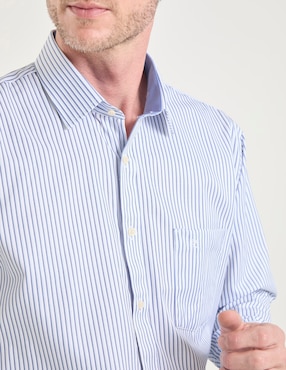 Camisa de vestir Pierre Cardin de algodón manga larga para hombre