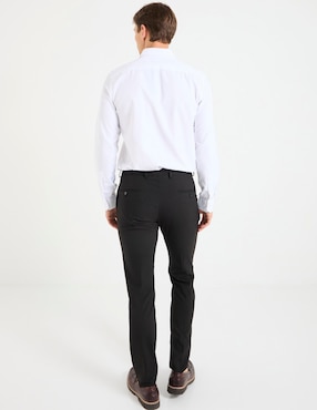 Pantalón de vestir slim Contempo de algodón para hombre