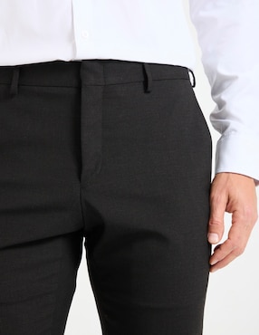 Pantalón de vestir slim Contempo de algodón para hombre
