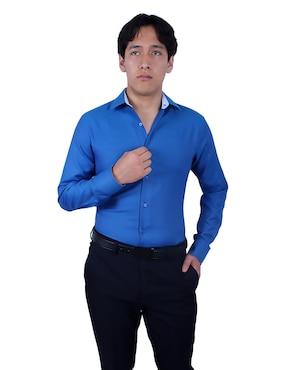 Camisa de vestir Parllieni manga larga para hombre